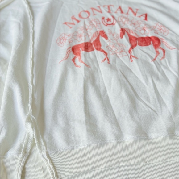 Free People Montana Graphic Camden Oversized Sweatshirt Size Small - Picture 7 of 14